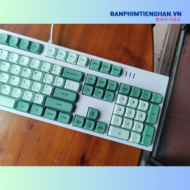Bàn phím cơ tiếng Nga TCKB-MK104RU Matcha White