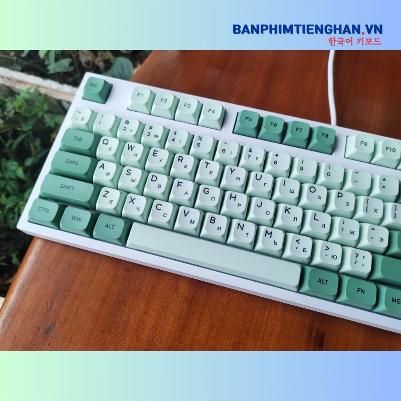 Bàn phím cơ tiếng Nga TCKB-MK104RU Matcha White