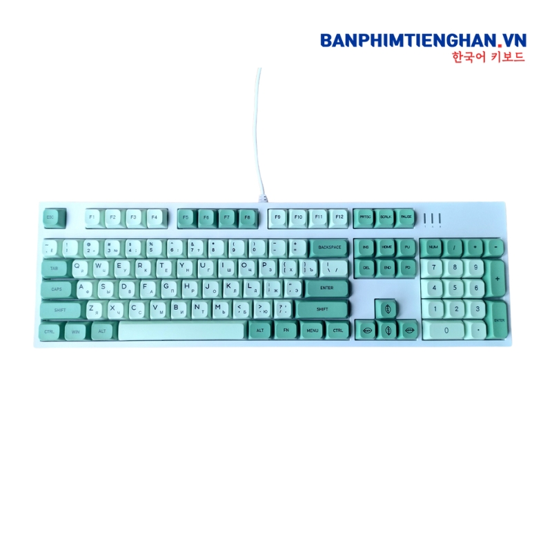 Bàn phím cơ tiếng Nga TCKB-MK104RU Matcha White