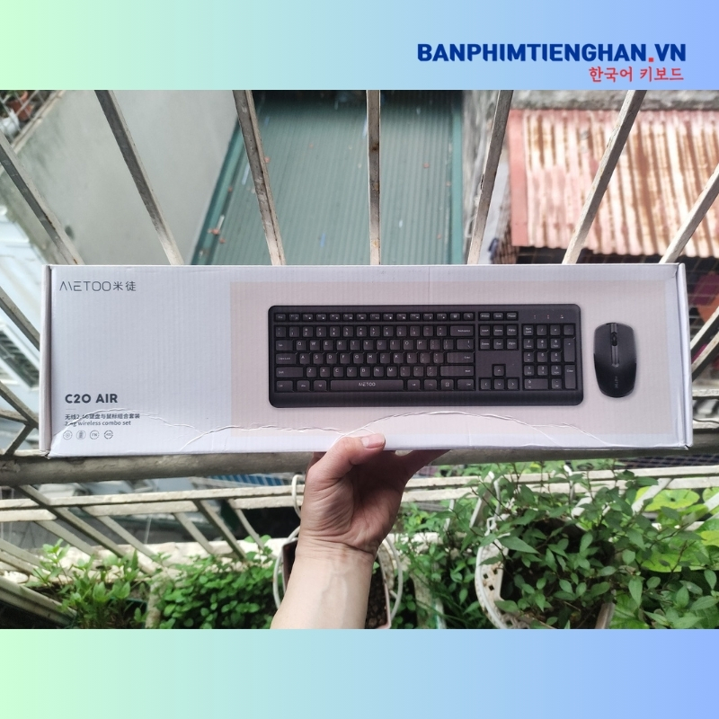 Bộ bàn phím chuột không dây tiếng Hàn C20 Air