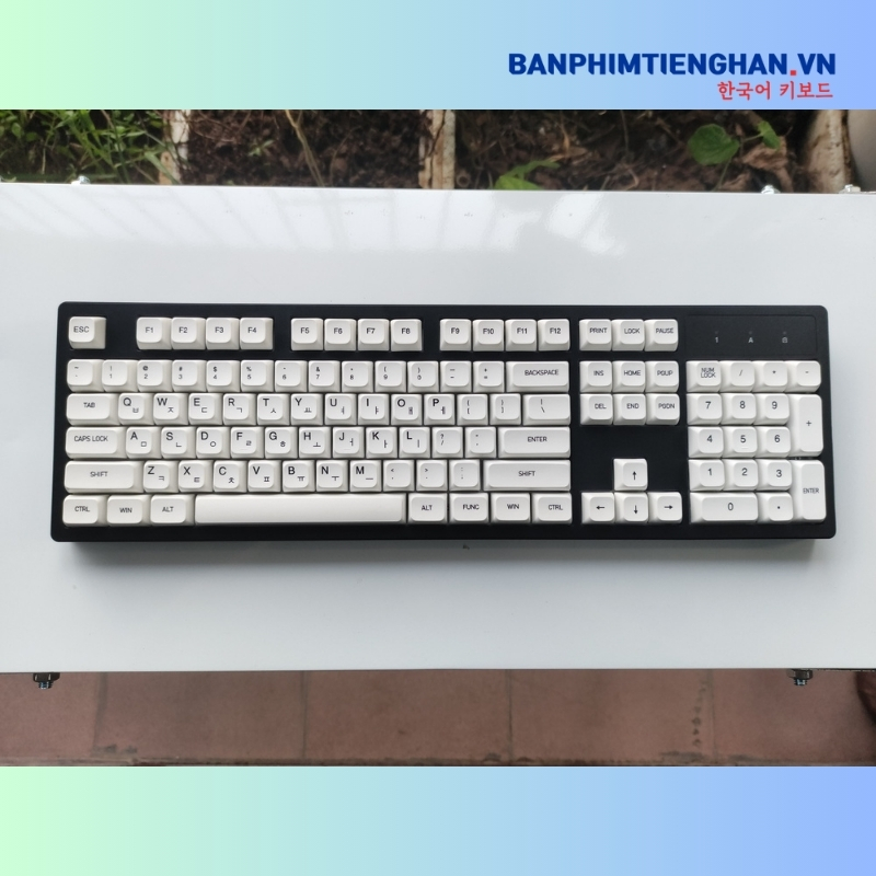 Bàn phím tiếng Hàn không dây TCKB-EK104 White Black