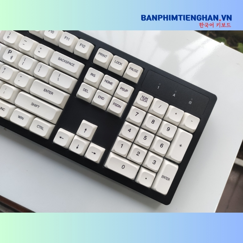 Bàn phím tiếng Hàn không dây TCKB-EK104 White Black