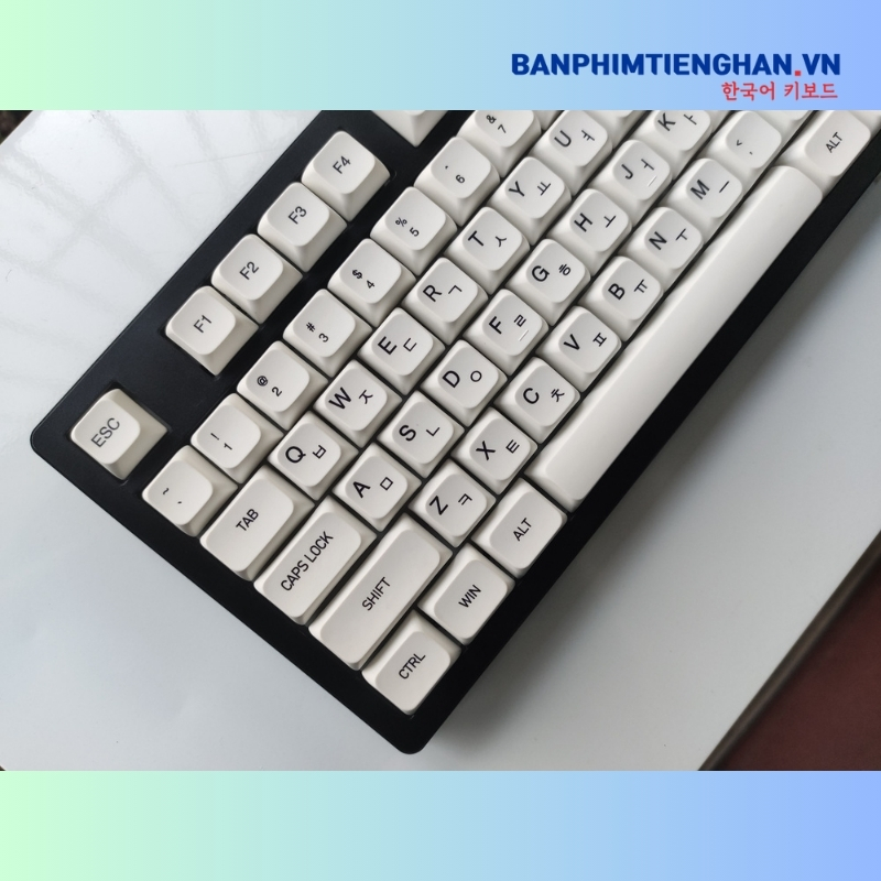 Bàn phím tiếng Hàn không dây TCKB-EK104 White Black