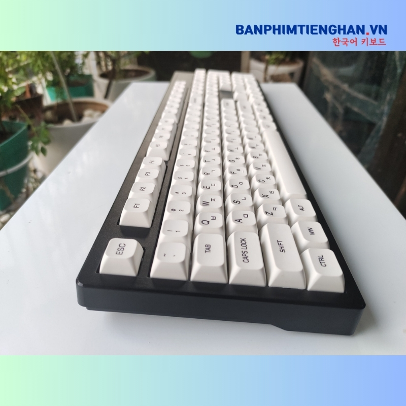 Bàn phím tiếng Hàn không dây TCKB-EK104 White Black