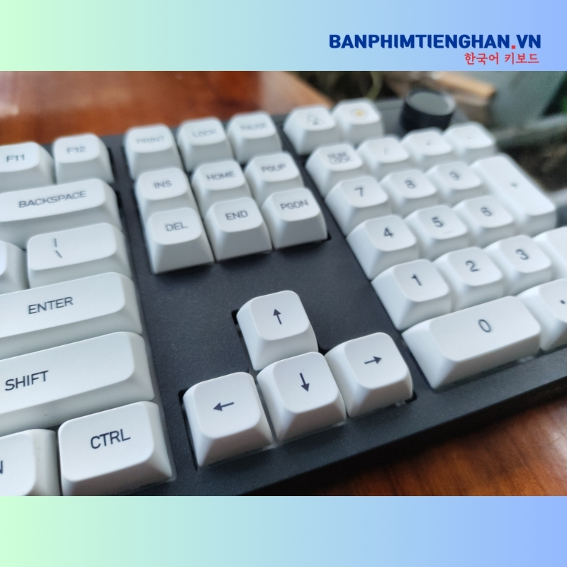 Bàn phím cơ tiếng Hàn không dây TCKB-EK106 Pro Black White