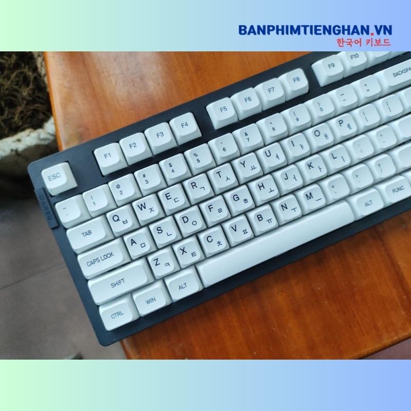 Bàn phím cơ tiếng Hàn không dây TCKB-EK106 Pro Black White