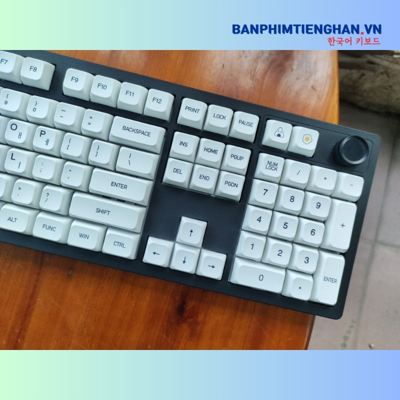 Bàn phím cơ tiếng Hàn không dây TCKB-EK106 Pro Black White