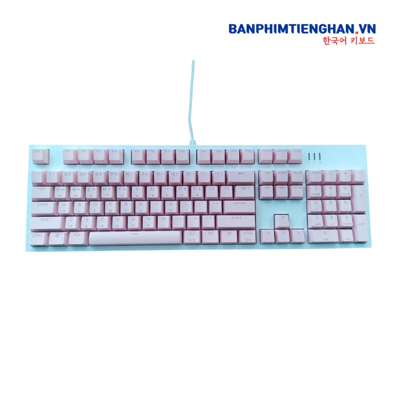 Bàn phím cơ tiếng Hàn có dây TCKB-MK104 Pro Pink White
