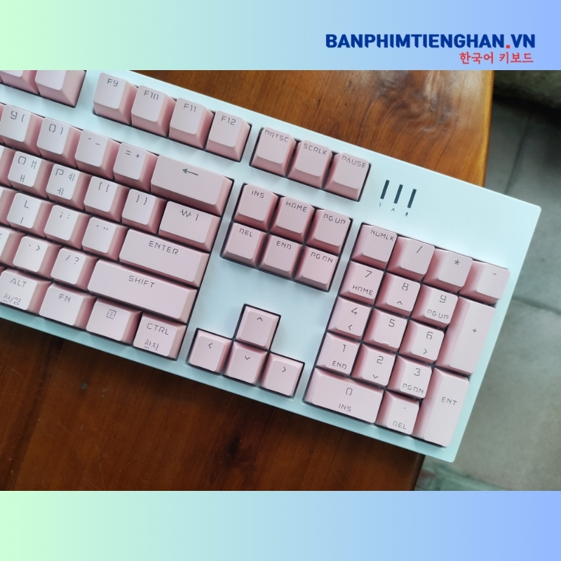 Bàn phím cơ tiếng Hàn có dây TCKB-MK104 Pro Pink White