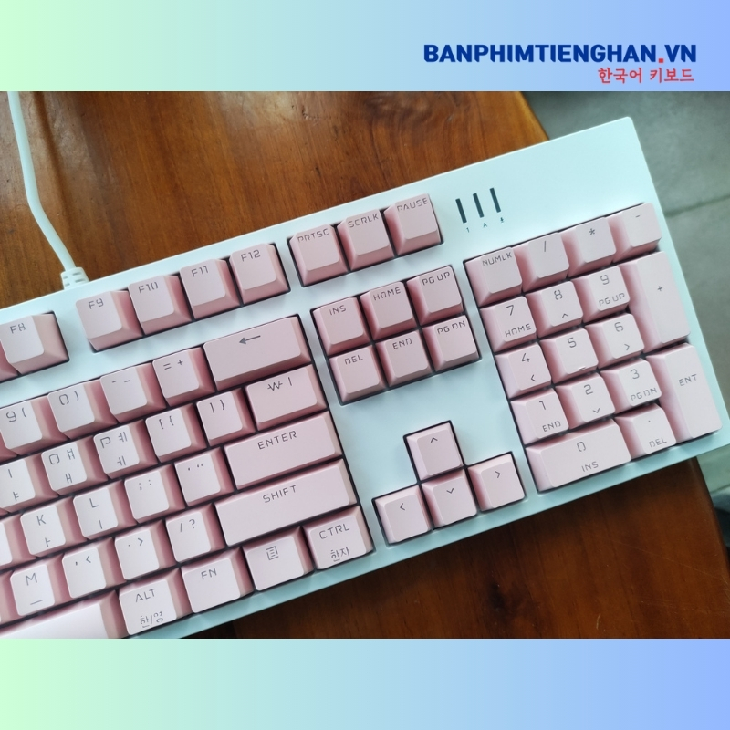 Bàn phím cơ tiếng Hàn có dây TCKB-MK104 Pro Pink White
