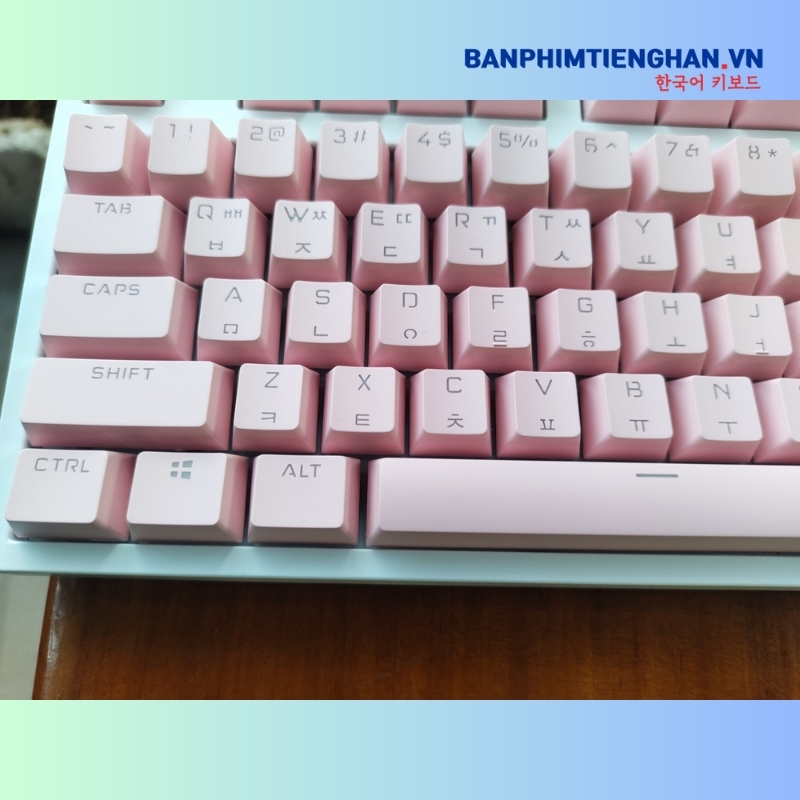 Bàn phím cơ tiếng Hàn có dây TCKB-MK104 Pro Pink White
