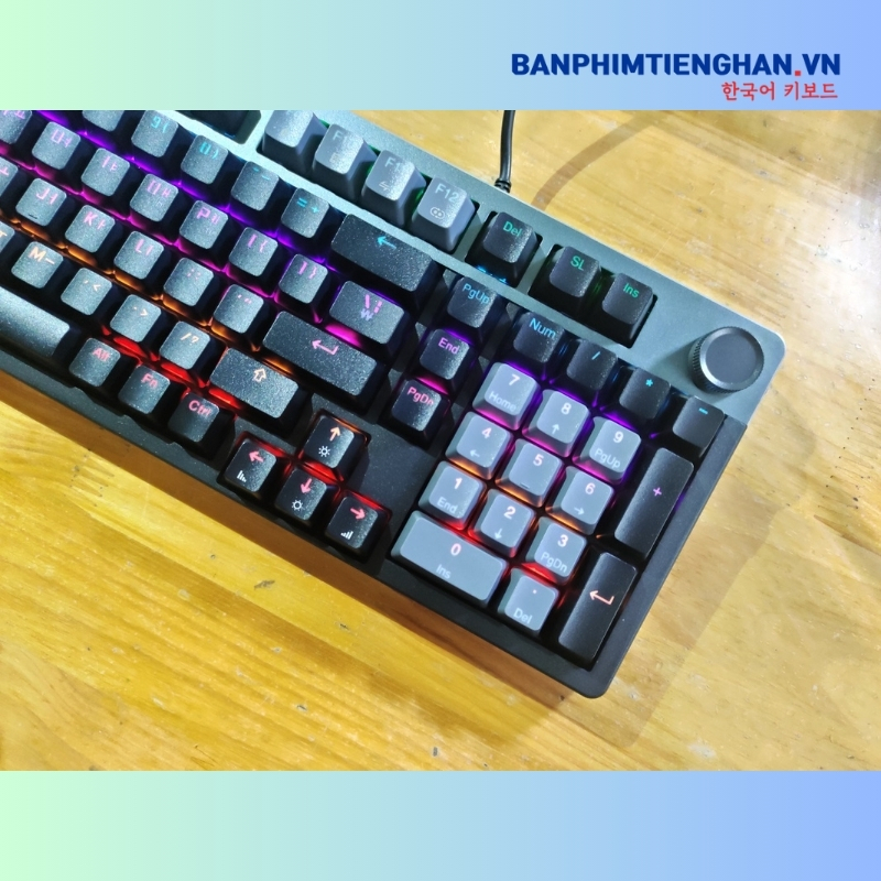 Bàn phím cơ tiếng Hàn có dây TCKB EK98L Grey Black
