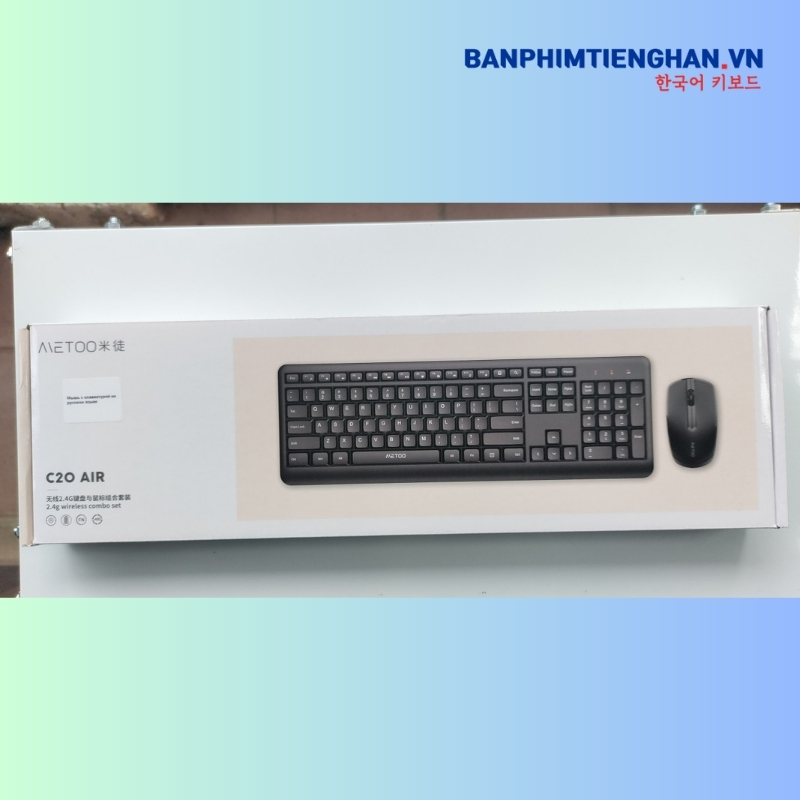 Bộ bàn phím chuột tiếng Nga không dây Metoo C20 Air