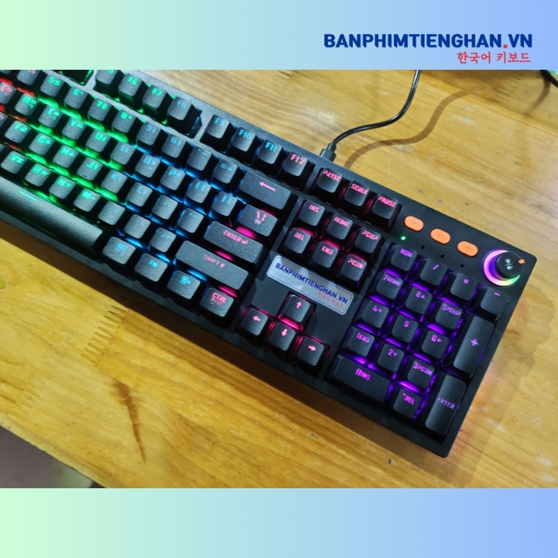 Bàn phím cơ tiếng Hàn có dây TCKB-EK3104K Black