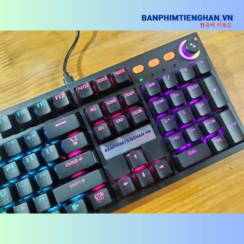 Bàn phím cơ tiếng Hàn có dây TCKB-EK3104K Black
