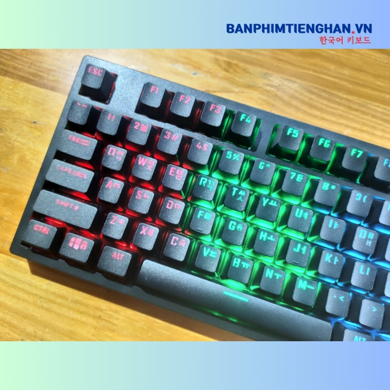 Bàn phím cơ tiếng Hàn có dây TCKB-EK3104K Black