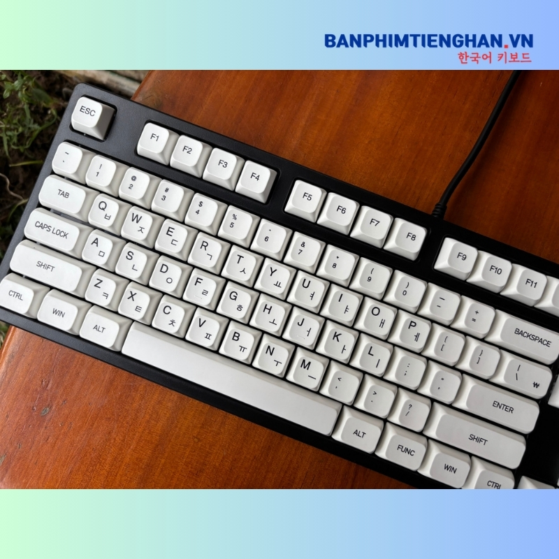 Bàn phím cơ tiếng Hàn có dây TCKB-EK316 Black White