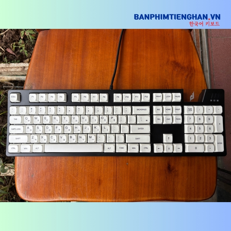 Bàn phím cơ tiếng Hàn có dây TCKB-EK316 Black White