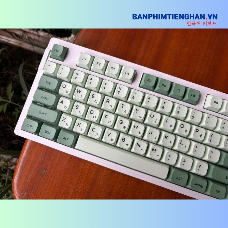 Bàn phím cơ tiếng Hàn không dây TCKB EK106 Pro Matcha White