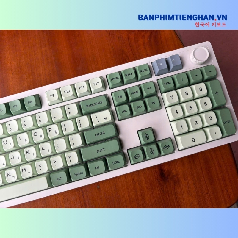 Bàn phím cơ tiếng Hàn không dây TCKB EK106 Pro Matcha White