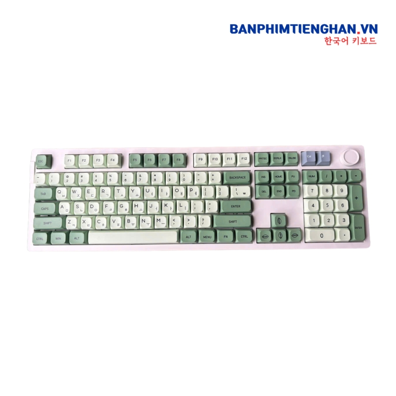 Bàn phím cơ tiếng Hàn không dây TCKB EK106 Pro Matcha White