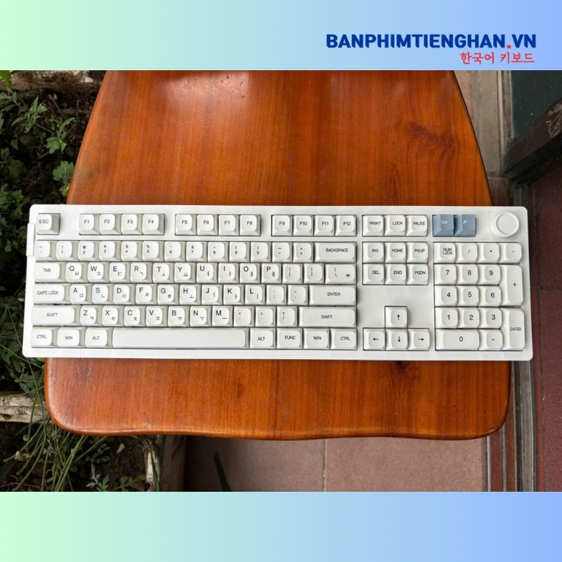 Bàn phím cơ tiếng Hàn không dây TCKB EK106 Pro White