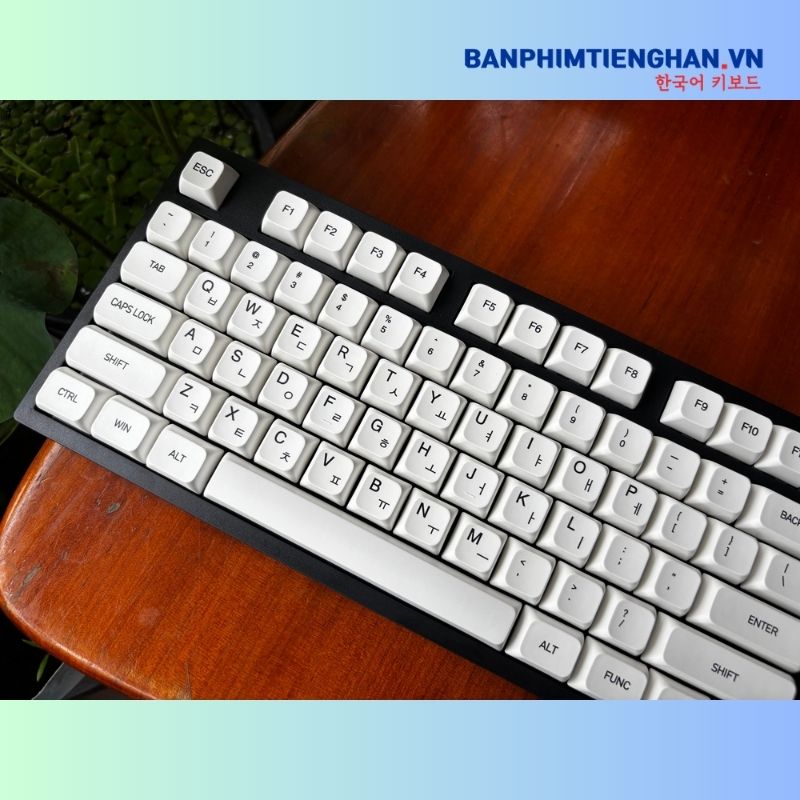 Bàn phím cơ tiếng Hàn có dây TCKB EK3104K White Black