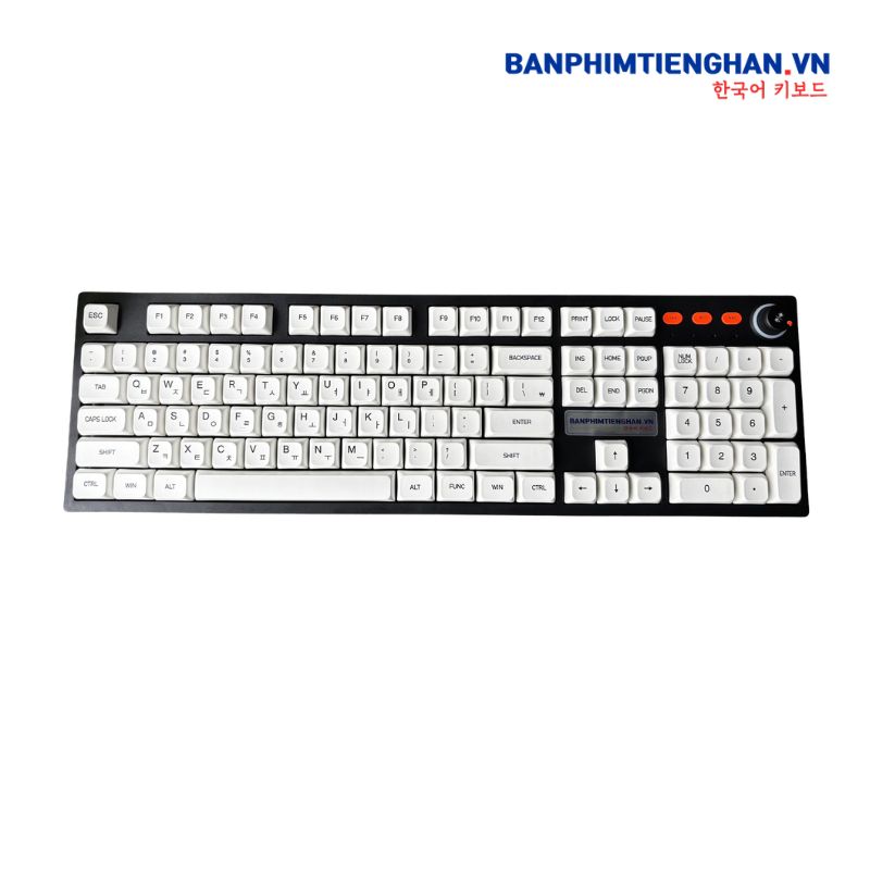 Bàn phím cơ tiếng Hàn có dây TCKB EK3104K White Black