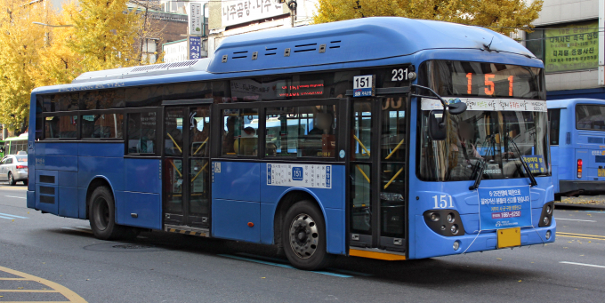 Xe bus công cộng ở Seoul Hàn Quốc