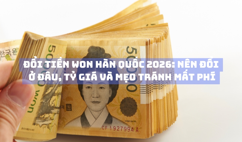 Đổi tiền Won Hàn Quốc 2026: Nên đổi ở đâu, tỷ giá và mẹo tránh mất phí